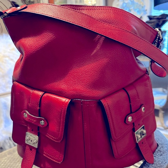👠👗💃Ralph Lauren Vibrant Red Shoulder Bag - Picture 1 of 8